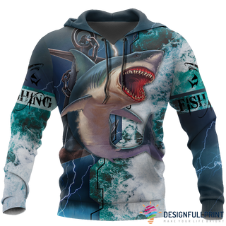 Gift For Hunting Lover Fishing Gifts Shark Hunting Fishing Anchor Unisex Hoodie HG