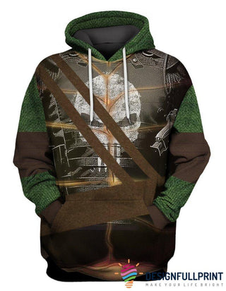 Skull Gift Gift For Army Tortoise Shells Skull Army Cuirass Unisex Hoodie LN
