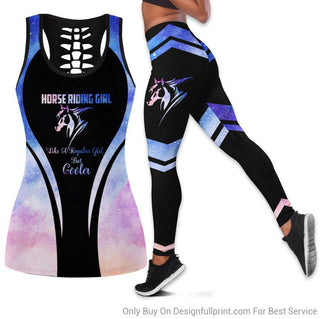 Gift For Horse Lover Horse Riding Girl Tank Top And Leggings Set