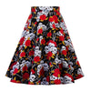 Skull Flower Printing Skirts - designfullprint