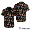 Hummingbird Embroidery Unisex Hawaii Shirt LN