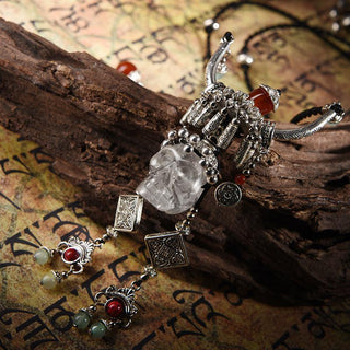 Crystal Hyperbole Maya Skull Necklace