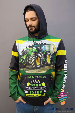 Agrimotor Ich Bin Ein Landwirt Personalisierter Unisex Hoodie HG Gift For Farmer