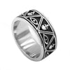 Illuminati Pyramid Eye Stainless Steel Skull Ring