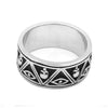 Illuminati Pyramid Eye Stainless Steel Skull Ring