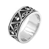 Illuminati Pyramid Eye Stainless Steel Skull Ring