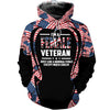 Gift For Veteran Lover Im A Female Veteran Personalized Unisex Hoodie