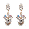 Crystal Fashion Statement skull Long Earrings