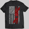 Kayak American Flag T-shirt - designfullprint