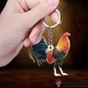 Rooster Car Hanging Ornament Or Key Chain HG