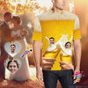 Patrick Day Beer Cheer Up Custom Face Couple Cheers Men's All Over Print Polo Shirt LN