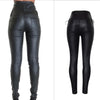 High Waist Sexy Faux Leather Trousers