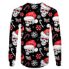 Skull Gift Xmas Christmas Skulls Multi Types Pullover/Zipup Hoodie, Long Sleeve Shirt, and Tshirt US Unisex size Skull Sweatshirt Skull With Hoodie