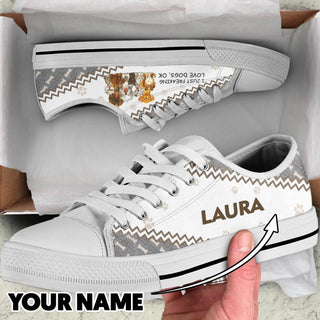 I Just Freaking Love Dogs Personalized LowTop Canvas Shoes Gifts For Dog Lovers
