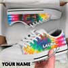 Medical Flag Tie Dye Personalized LowTop Canvas Shoes