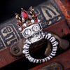 Masked Ball Gold and Silver Color Skull Head Rings