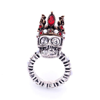 Masked Ball Gold and Silver Color Skull Head Rings
