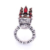 Masked Ball Gold and Silver Color Skull Head Rings