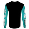 Skull Gift Fight Like A Warrior™ Teal Ovariant Cancer Sugar Skull Girl Awareness Hoodie