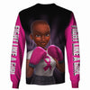 Pink Ribbon Awareness Fight Like A Warrior Breast Cancer Awareness Women Unisex Zipup Pullover Hoodie T-shirt Sweatshirt