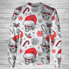 Skull Gift Xmas Christmas Skulls Multi Types Pullover/Zipup Hoodie, Long Sleeve Shirt, and Tshirt US Unisex size Skull Sweatshirt Skull With Hoodie