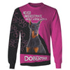 Doberman Lady Never Underestimate An Old Woman With A Doberman Multi Types Pullover/Zipup Hoodie Long Sleeve Shirt and Tshirt US Unisex Size