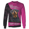 Rottweiler Lover Never Underestimate An Old Woman With A Rottweiler US Unisex Size Hoodie Long sleeve Tshirt Zip-up Pullover