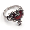 Alloy Punk Vintage Gothic Heart Ring