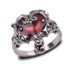 Alloy Punk Vintage Gothic Heart Ring