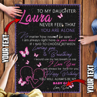 Gift For Butterfly Lover Gift For Dad Dad Daughter Pink Butterflies Personalized Gift Big Puzzle Gift For Farmer