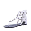 Skull Rome Buckle Women Flats - designfullprint