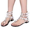Skull Rome Buckle Women Flats - designfullprint