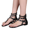 Skull Rome Buckle Women Flats - designfullprint
