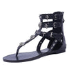 Skull Rome Buckle Women Flats - designfullprint