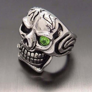 Huge Skull Zirconia Eye Biker Ring
