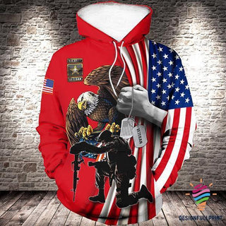 Gift For Army America Army America Flag Hoodie T Shirt Unisex Size NH