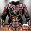 Gift For Hunting Lover Country Girl Pink Camo Personalized US Unisex Size Hoodie