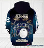 Drummer Hoodie Blue Drum Set Unisex Hoodie CM
