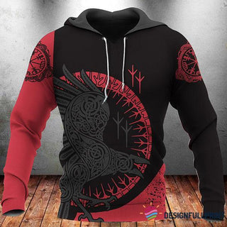 Gift For Viking Lover Viking Raven US Unisex Hoodie LN