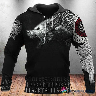 Gift For Viking Lover Viking Fenrir All Over Viking Hoodie HG