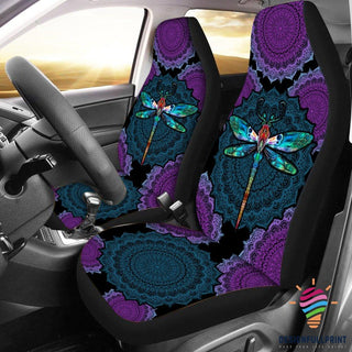 Gift For Dragonfly Lover Gift For Hippie Dragonfly Mandala Seat Covers LN