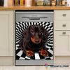 Dachshund In 3D Space Decor Dishwasher Cover LN Gifts For Dog Lovers