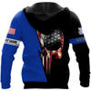 Skull Gift Gift For Army US Coast Guard Blue Skull Unisex US Size Hoodie