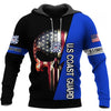 Skull Gift Gift For Army US Coast Guard Blue Skull Unisex US Size Hoodie