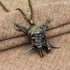 Pirate Skull Swords Pendant Necklaces