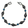 Resin Antique Silver Skull Charm Bracelets
