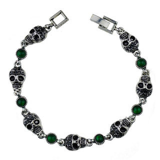 Resin Antique Silver Skull Charm Bracelets