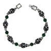 Resin Antique Silver Skull Charm Bracelets