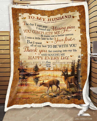 Blanket Buck&Doe- To My Husband Missing Piece