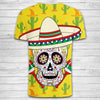 Cinco de Mayo Mexican 3D SKull Hoodie/ Long-Sleeve/ T-Shirt/ Tank/ Monokini 001